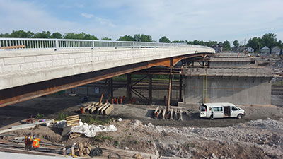 New Superstructure at Central Avenue Bridge Slides into Place