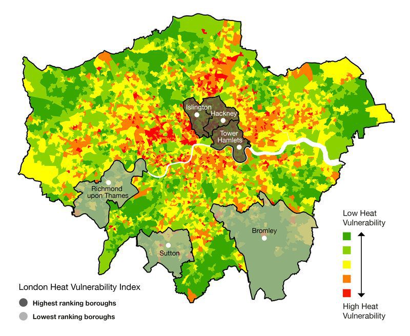 Inner-City Elderly Most at Risk from Increasing Heat Waves in London