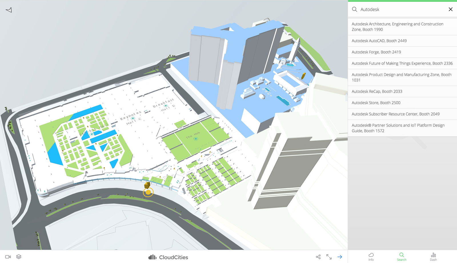 CloudCities Provides Interactive 3D Conference Map for Autodesk University 2016