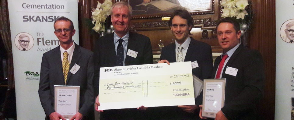 VBA Wins Prestigious British Geotechnical Association’s Fleming Award for Crag End Landslip Project