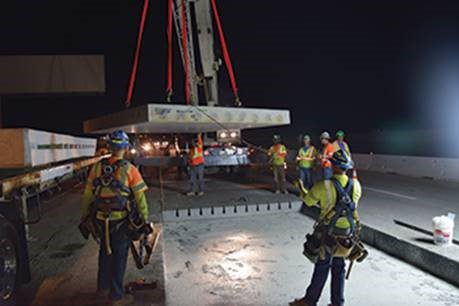 Precast Concrete Highway Slabs Expedite Largest Project of this Type in North America
