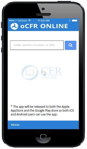 DOT Develops Online Code of Federal Regulations Mobile App