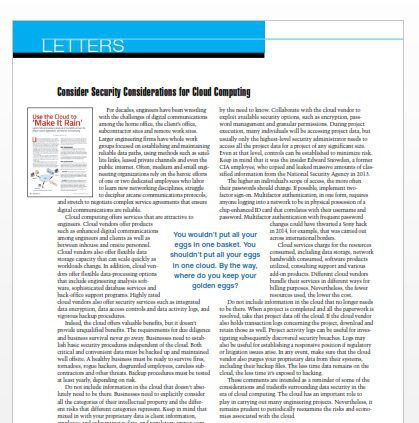 Letters from July/August 2017 Issue