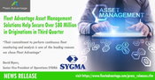Fleet Advantage Asset Management Solutions Help Secure Over $80 Million in Originations in Third Quarter