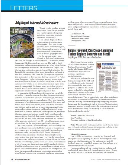 Letters from September/October 2017 Issue