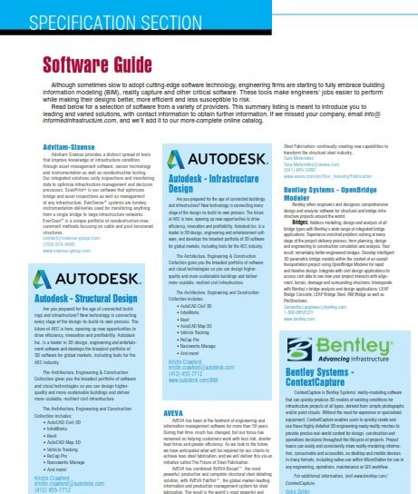 Specification Section: Software Guide 2017