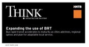 Bus Rapid Transit Represents Increasingly Important Component of Transit Networks