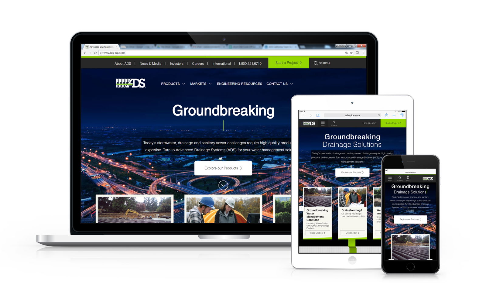 Advanced Drainage Systems Updates Website