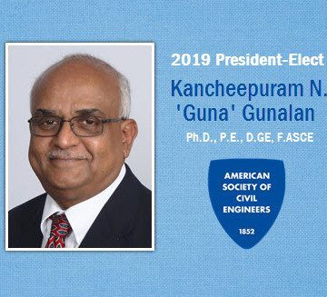 Gunalan Elected 2019 ASCE President-Elect
