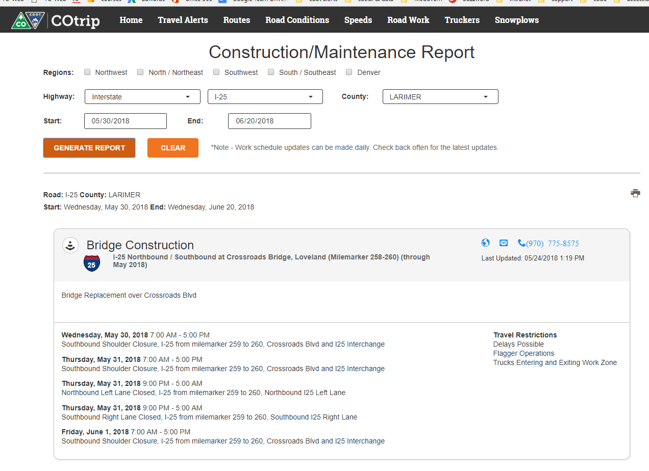 CDOT Offers Travelers New Tool to Avoid Delays by Searching for Road Work on their Routes