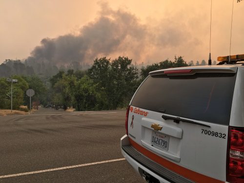 Caltrans Begins Recovery Work Even as Carr Wildfire Rages