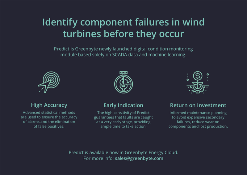 Predict: Greenbyte Energy Cloud’s New Feature Identifies Wind Component Failures Before They Occur