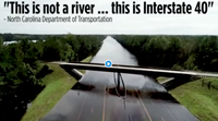 NCDOT Video of I-40 Flooded After Hurricane Florence