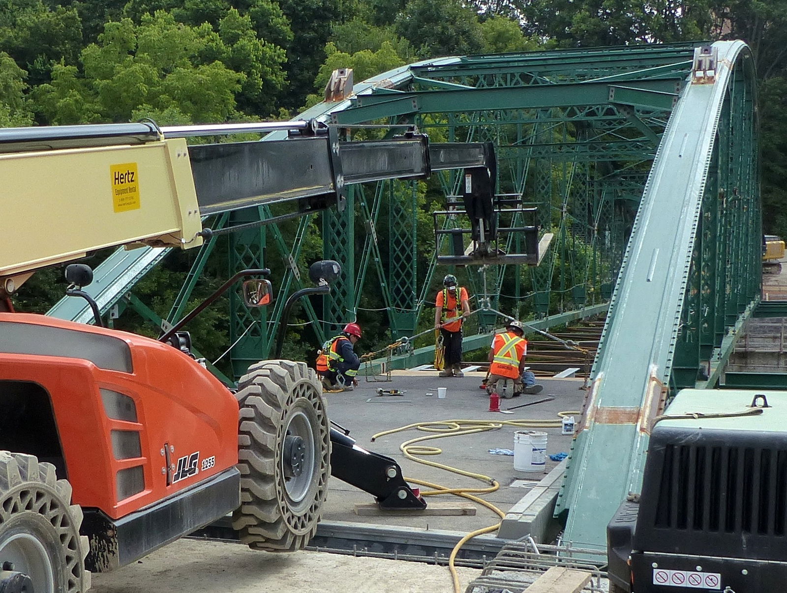143-Year-Old Wrought Iron Bowstring Arch-Truss Bridge Gets New FiberSPAN FRP Composite Deck