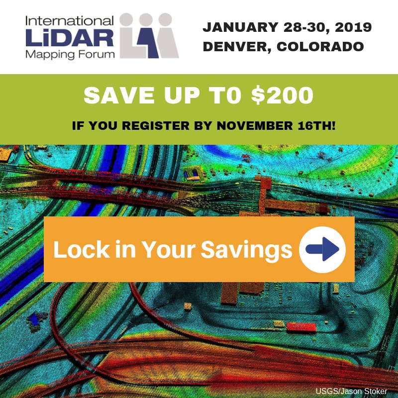 International LiDAR Mapping Forum 2019 Keynote Speakers Announced