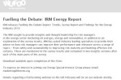 IRM Releases Fuelling the Debate Report: Trends, Survey Report and Findings for the Energy Industry 2019