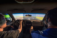 Students Use a Driving Simulator to Test Roadway Design Before Construction