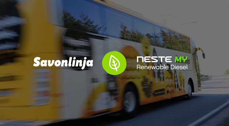 Savonlinja and Neste Launch a Low-Emission Green Travel Service for Bus Passengers
