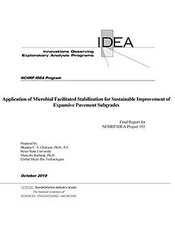 Application of Microbial Facilitated Stabilization for Sustainable Improvement of Expansive Pavement Subgrades
