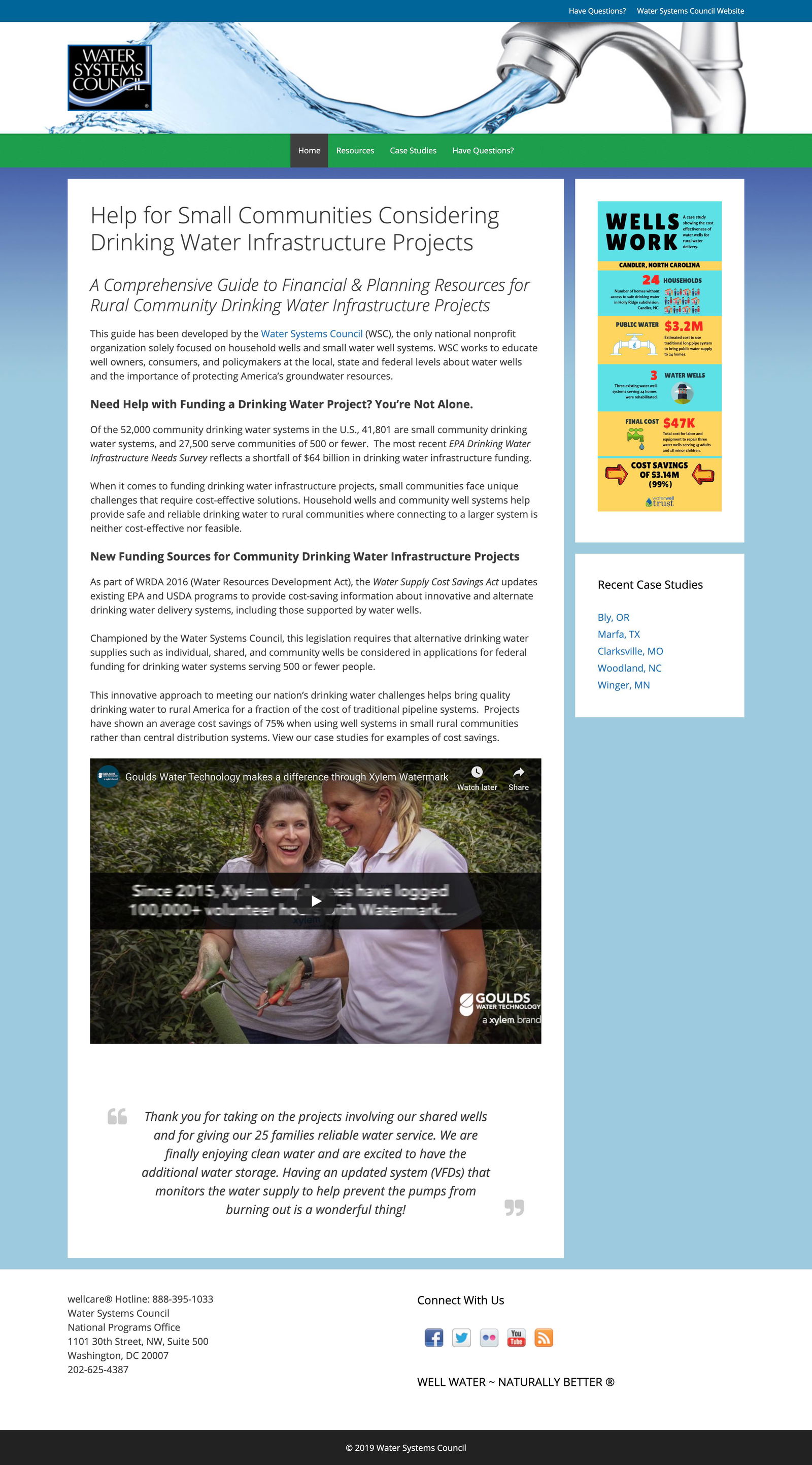 Water Systems Council Introduces Infrastructure Planning Resource for Rural Communities