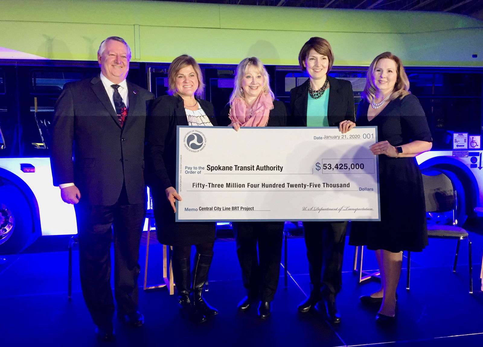 USDOT Announces $53.4 Million for Central City Line BRT Project in Spokane