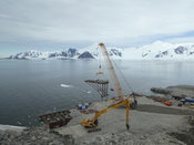 Caldwell Adjustable Spreader Beam Lifts Rothera Wharf Frames in Antarctica