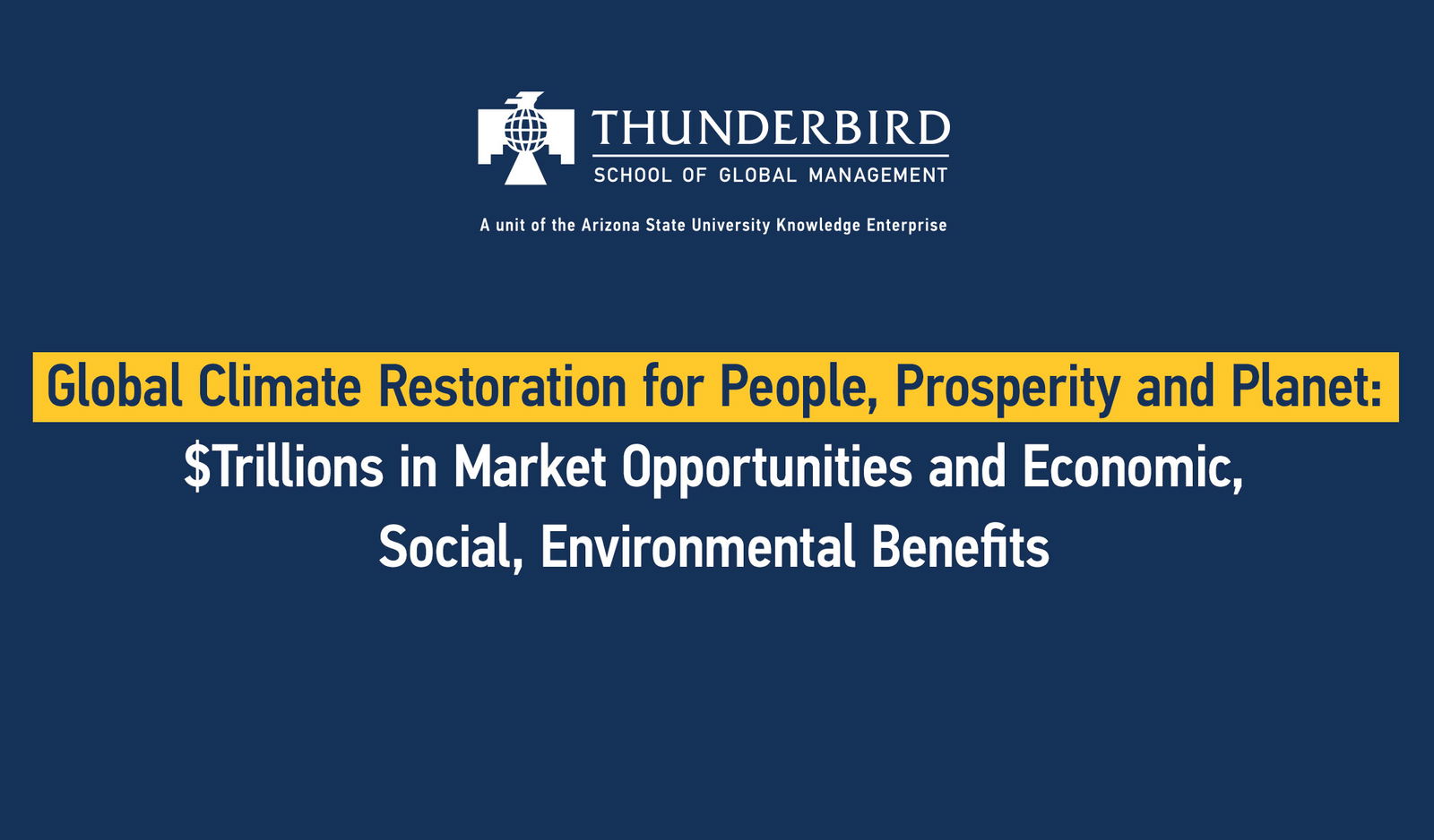 New Investments and Research Indicate Multi-Trillion Dollar Market for Climate Restoration Through Carbon-Capture