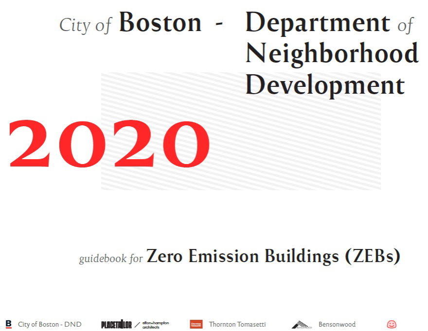 City of Boston Finalizing Zero Emissions Buildings Guide