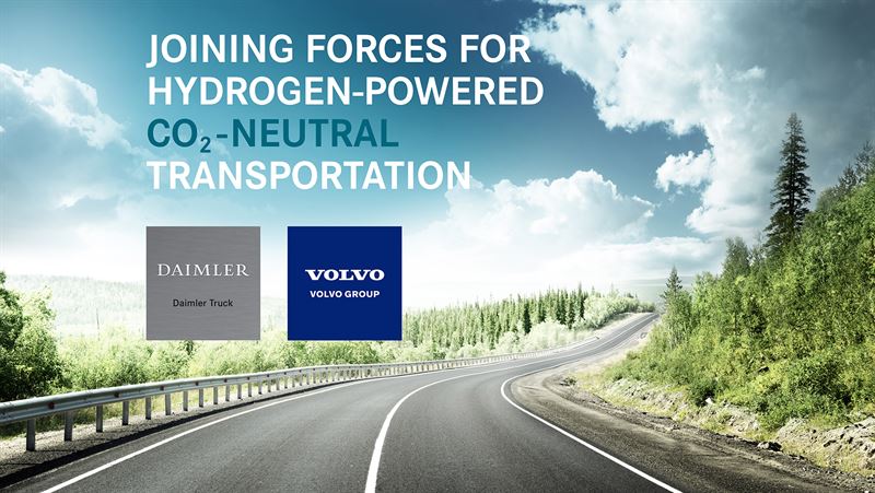 The Volvo Group and Daimler Truck AG to lead the development of sustainable transportation by forming joint venture for large-scale production of fuel cells
