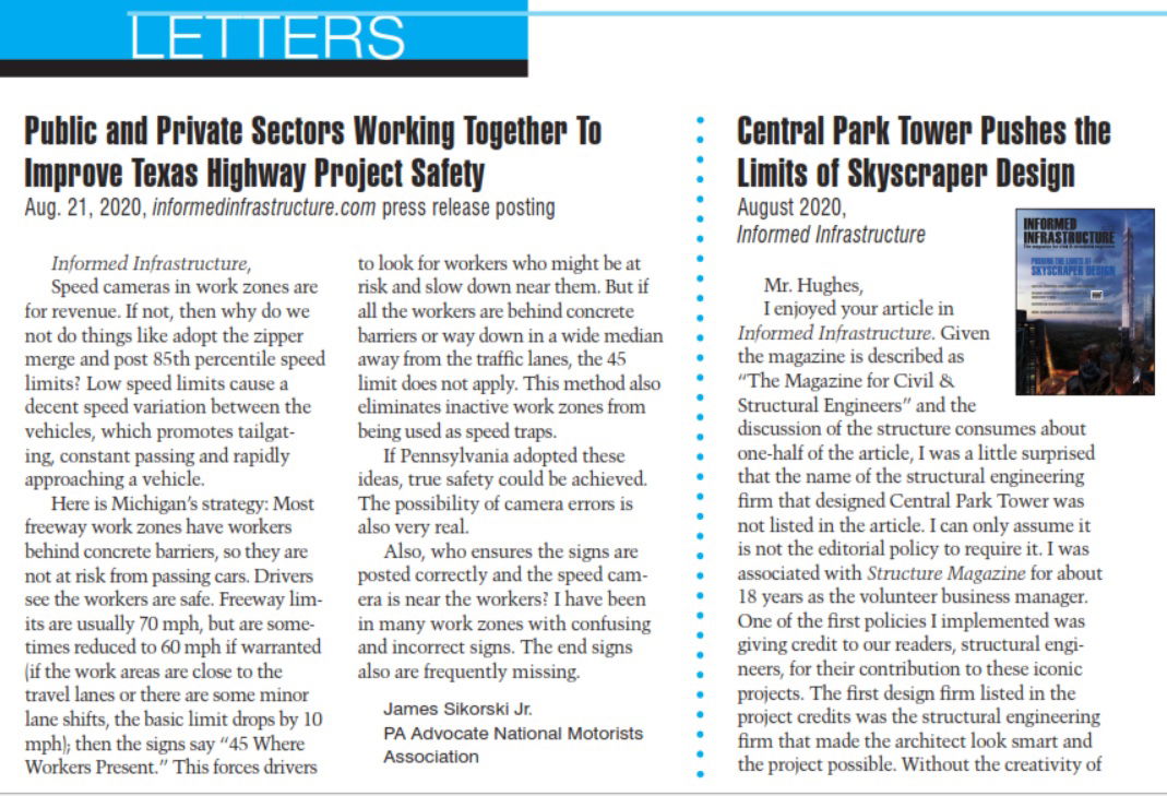 Letters from October 2020 Issue