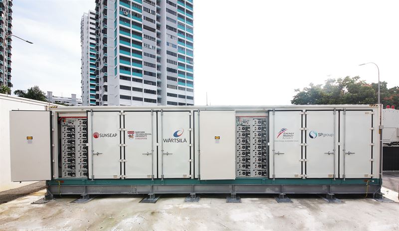 Utility-scale energy storage system supplied by Wärtsilä helps move Singapore towards a low-carbon energy future