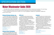Specification Section: Water/Wastewater Guide 2020