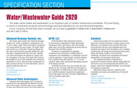 Specification Section: Water/Wastewater Guide 2020