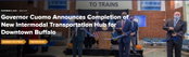 Governor Cuomo Announces Completion of New Intermodal Transportation Hub for Downtown Buffalo