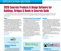 Specification Section: 2020 Concrete Products & Design Software for Buildings, Bridges & Roads in Concrete Guide