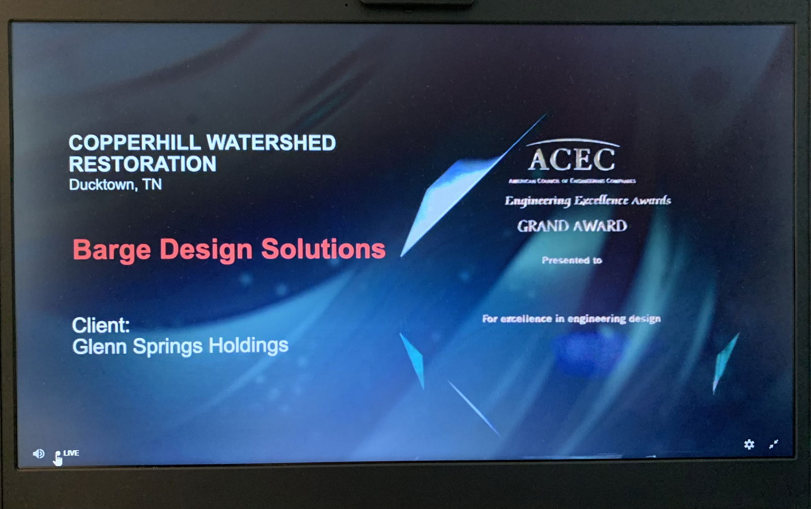 Tennessee’s Copperhill Watershed Restoration Named Year’s Most Outstanding Engineering Triumph