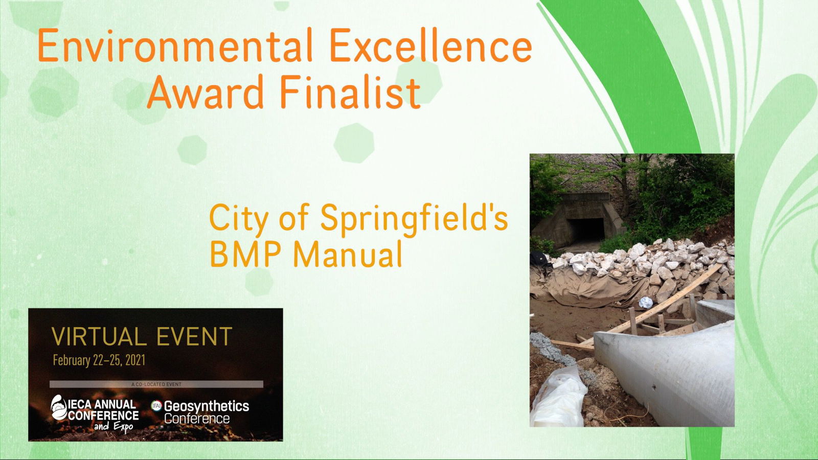 IECA Awards: Environmental Excellence Finalist: City of Springfield's BMP Manual