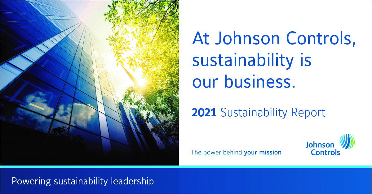 Johnson Controls releases 2021 Sustainability Report