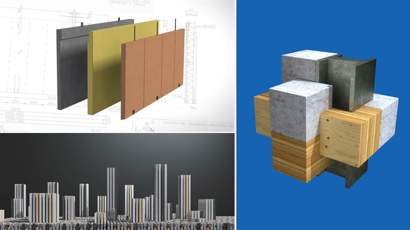 Hybrid Sandwich Wall Element: Sustainable and Efficient Construction