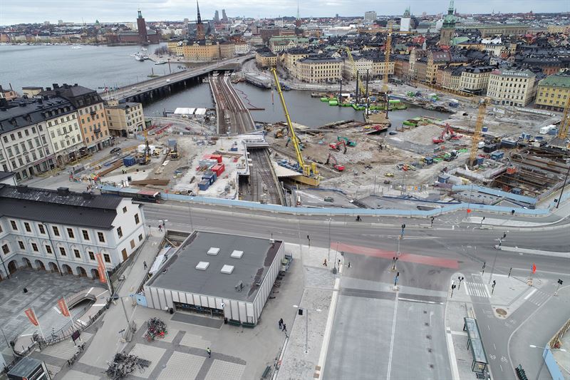 Skanska is carrying out remaining and additional work at Slussen, Sweden, to an additional value of about SEK 1.5 billion
