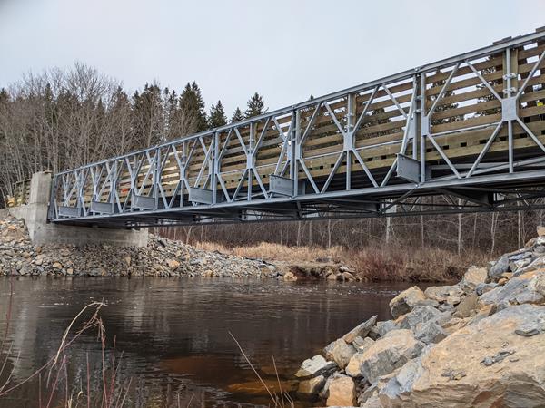 Acrow Engineers a Unique Solution for Safe, Permanent Recreational Bridge in New Brunswick, Canada