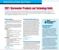 Specification Section: 2021 Stormwater Products and Technology Guide