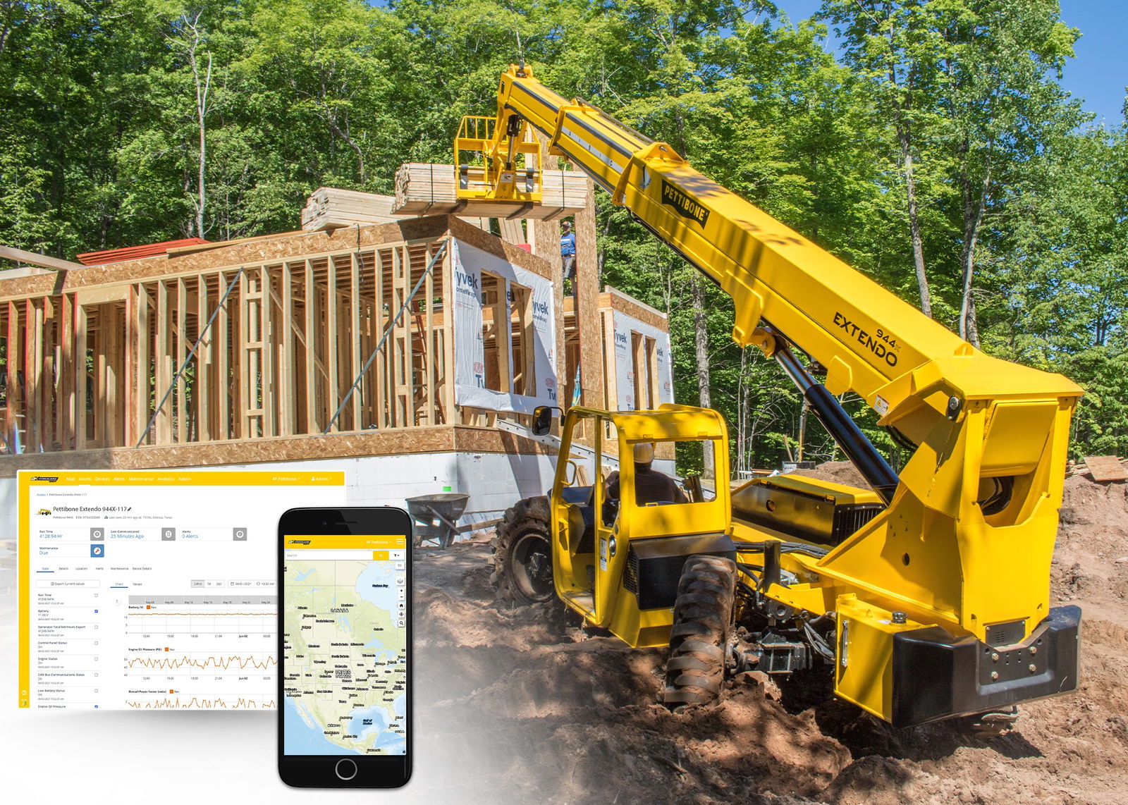 Pettibone Launches X-Command® Telematics for Telehandlers, Cary-Lift and Speed Swing