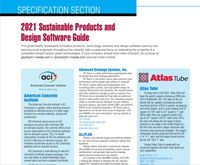 Specification Section: 2021 Sustainable Products and Design Software Guide