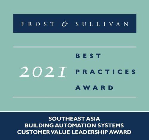 Azbil Receives Frost & Sullivan 2021 Southeast Asia Building Automation Systems Customer Value Leadership Award for Second Consecutive Year