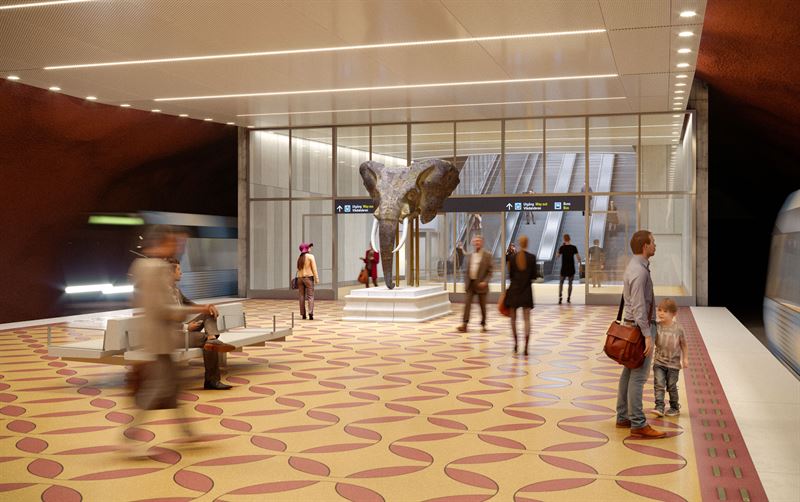 Skanska is expanding the Stockholm metro in Nacka, Sweden, for about SEK 1.2 billion