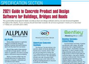 Specification Section: 2021 Guide to Concrete Product and Design Software for Buildings, Bridges and Roads
