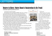 Letters from December 2021 Issue