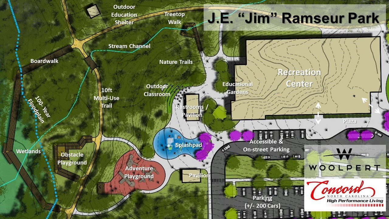 Woolpert Selected to Provide Schematic Design for J.E. “Jim” Ramseur Park in Concord, N.C.