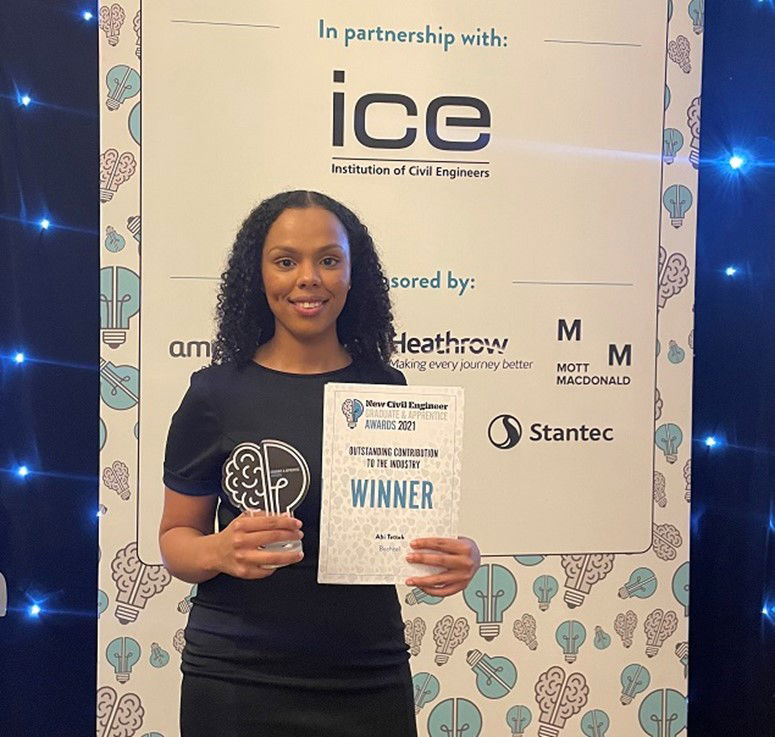 Graduate Abi wins top award for her efforts to increase diversity and representation in engineering